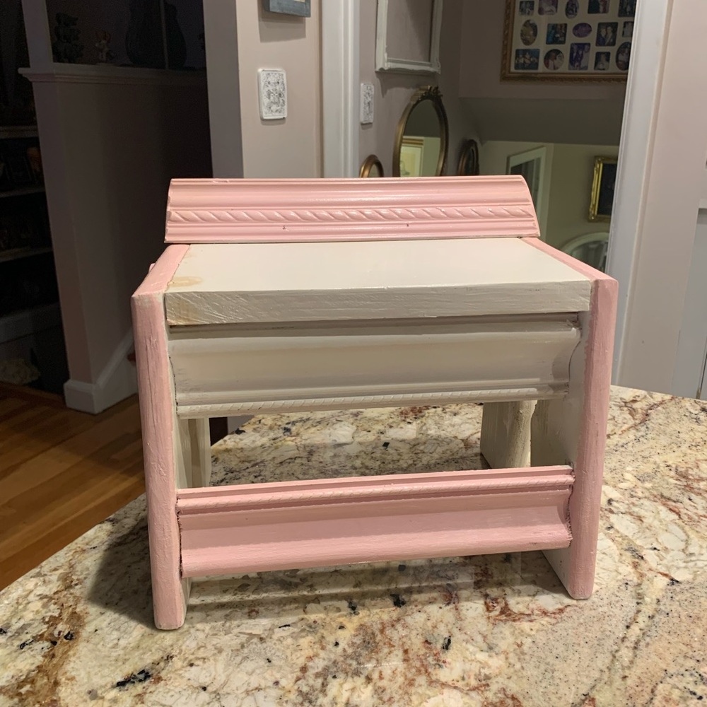 Pink Hand-crafted stool